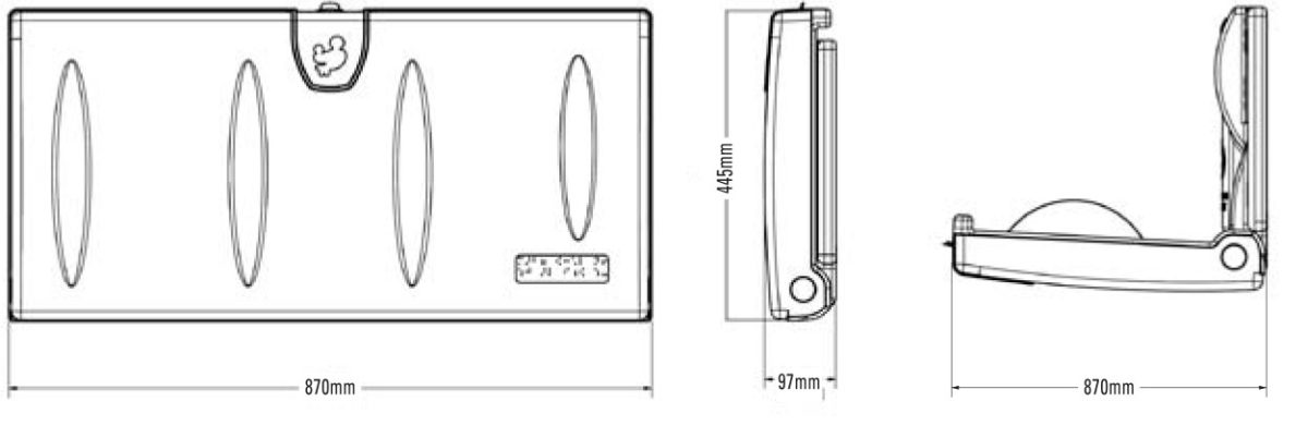 AY10000 Stanowisko poziome do przewijania niemowląt i małych dzieci poziome - obrazek 3
