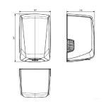 AA56000 POWER+  Elektryczna suszarka do rąk z tworzywa ABS biała - obrazek 2